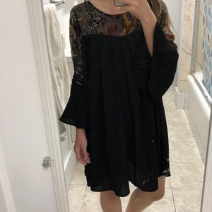 Black paisley dress